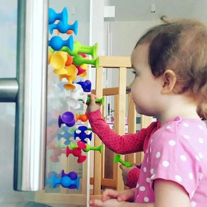 

DIY Soft Silicone Building Block Suction Cups Interesting Educational Construction Toys Children's Gifts Creative Assembly Toys