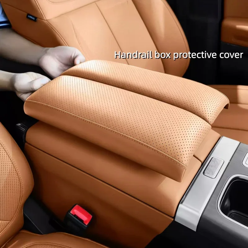 Fit for Chery ICAR V27 2026 Car Armrest Box Protective Cover Skin Feel Leather Height Increase Pad Car Interior Protective Parts