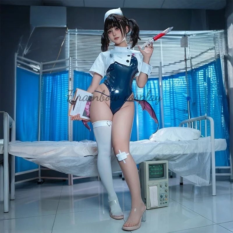 71rainbow Cosplay Succubus Nurse Cosplay Costume Female Outfits Sexy Lingeries Jumpsuits Costumes Cosplay view 3
