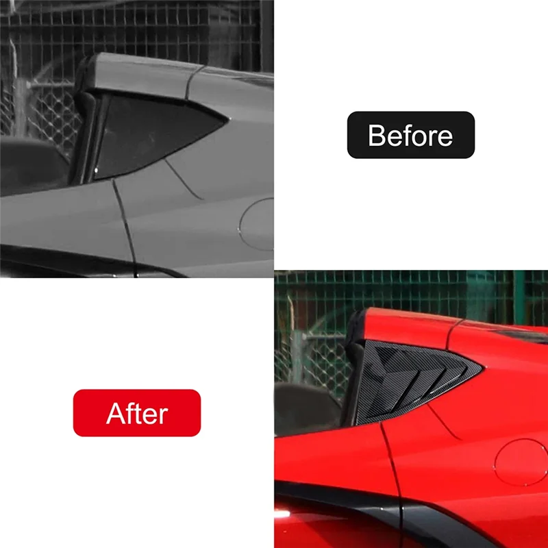 

L37A-Car Rear Triangle Window Shutters For Corvette C8 2020-2023 Carbon Fiber