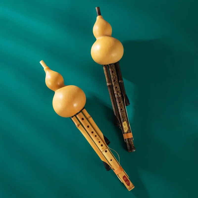 

9 Hole Hulusi Handmade Bamboo Gourd Flute Practice Professional Performance Cucurbit Flute Beginner Chinese Tradition Hulusi