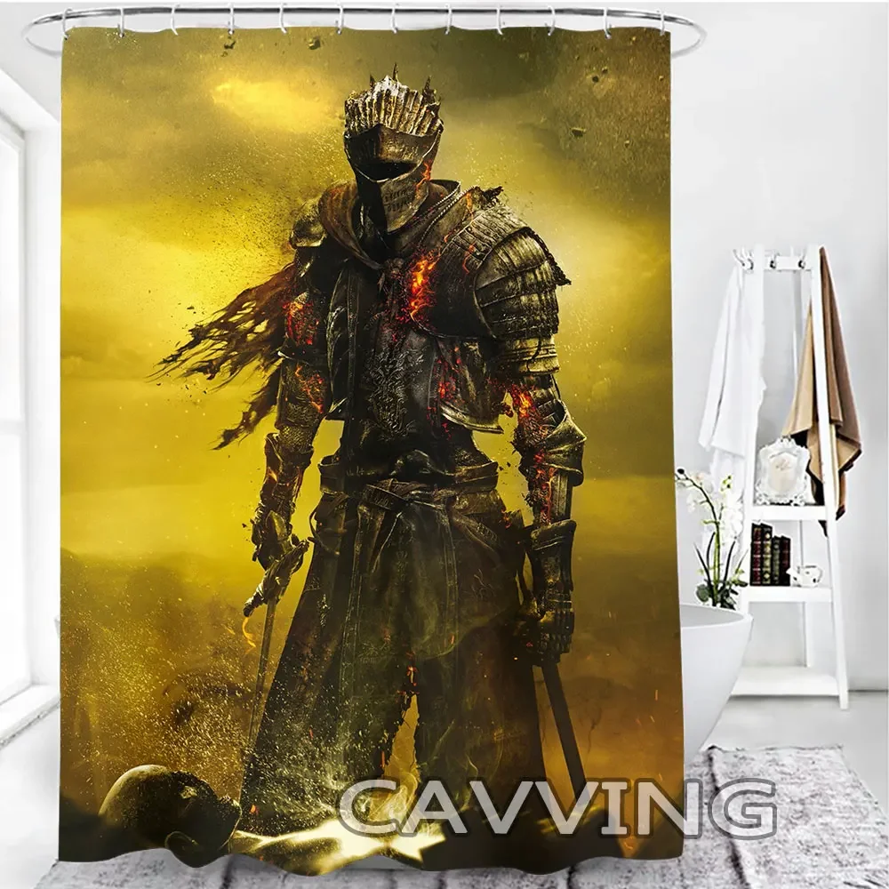 Dark souls 3D Printed Shower Curtain Waterproof Bathroom Curtain Anti-slip Bath Mat Set Toilet Rugs  K07