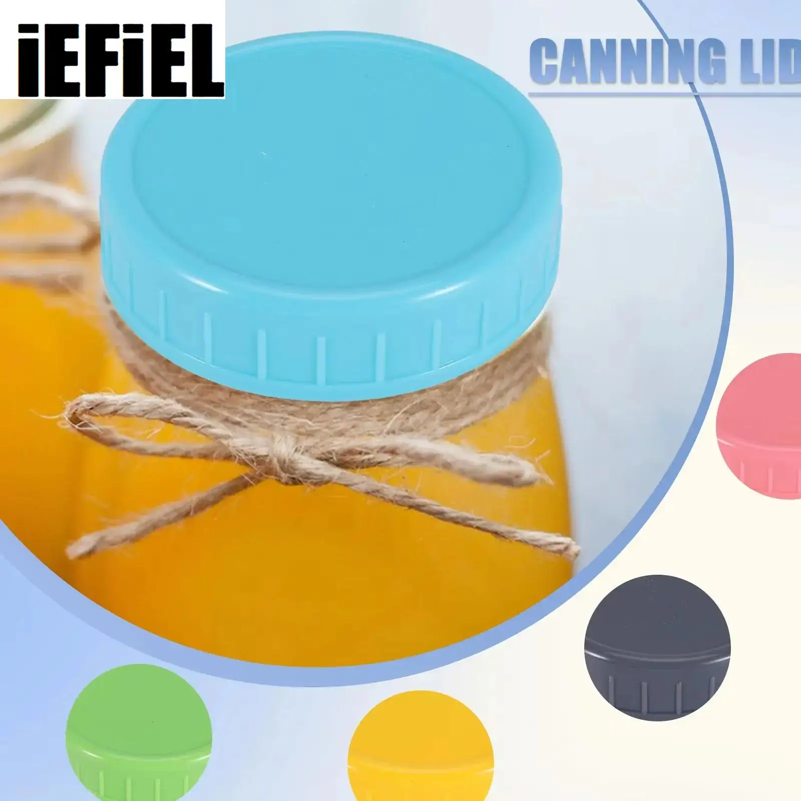 

Household Universal Mason Food Grade Plastic Thicken Cap Lids Compatible Colored Can Sealing Lid Cap Kitchen Cap Cover Accessory