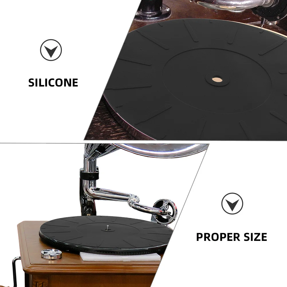 

2Pcs Silicone Record Player Mat Durable Turntable Slipmat Anti Slip Protective Pad for Vinyl Records Vinyl Mat