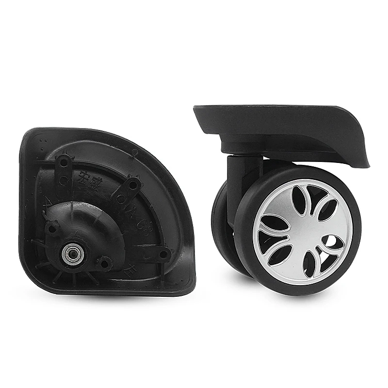 Premium Universal TPU Luggage Wheels Silent Replacement with Screws Repair Kit Hong Sheng A-68