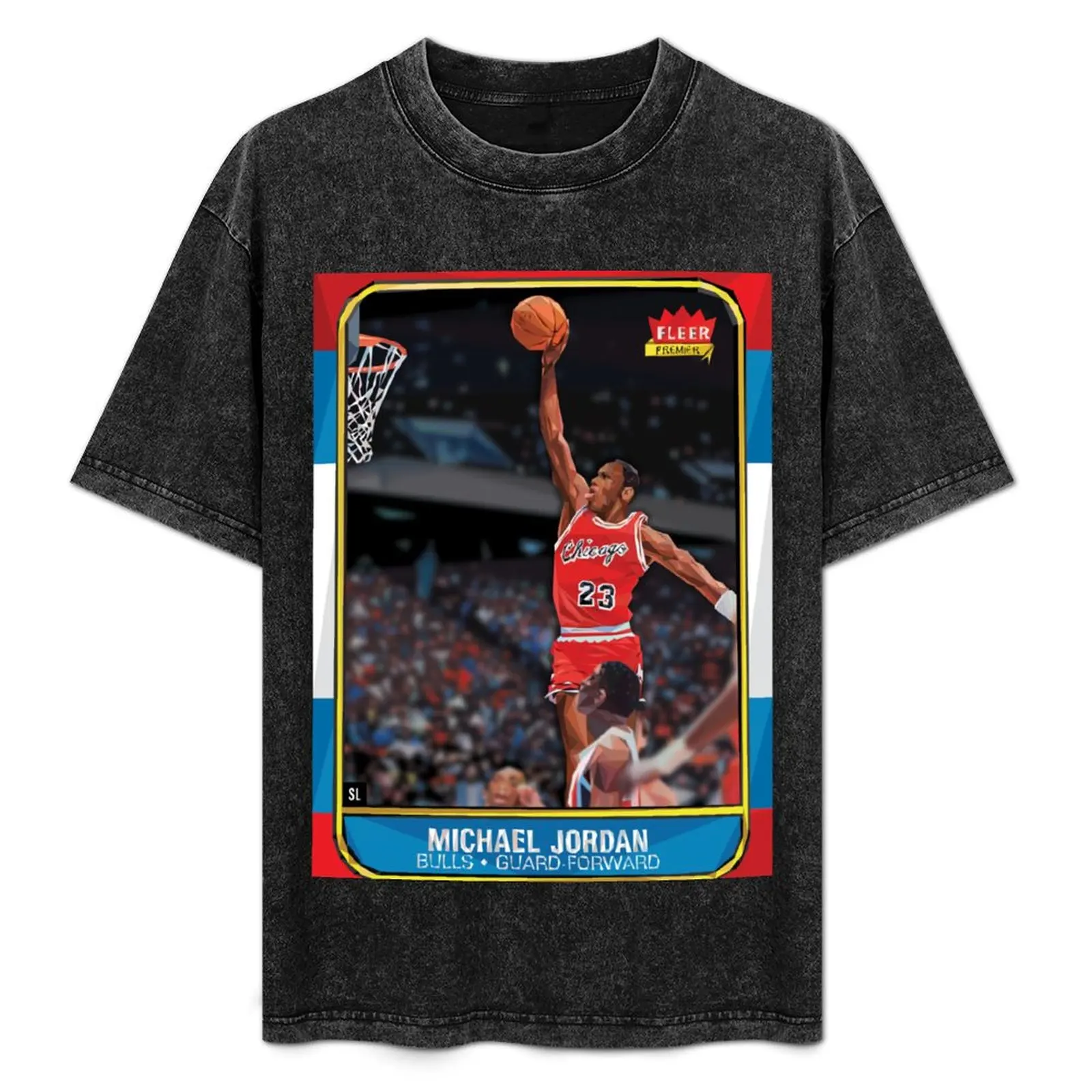 MJ rookie basketball card remade with over 1,800 triangles T-Shirt Louboutins summer tops anime clothes fitted t shirts for men