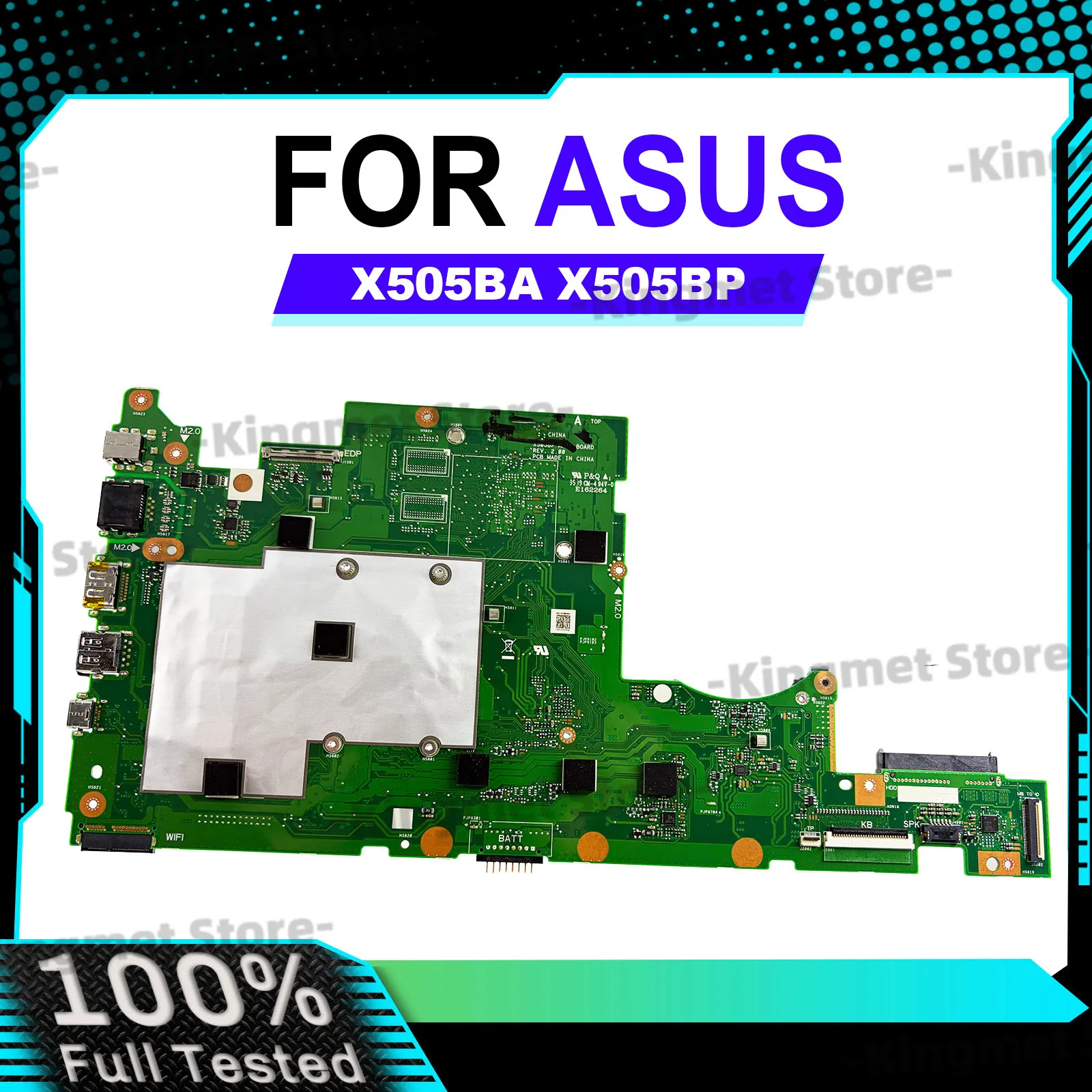 Placa base para portátil X505BA para ASUS VivoBook X505BP X505BA V505B K505B A580B A505B X505B con CPU A6 A8 A9
