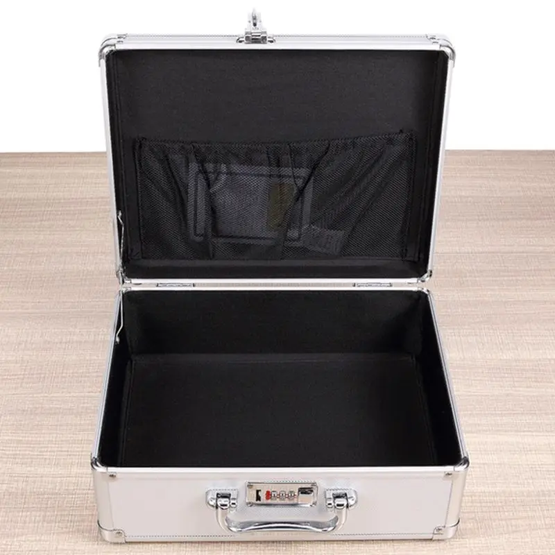 Aluminum Tool Holder Box Case Flight Briefcase With Passwords / Key Locked, Equipment Cosmetic Makeup Manicure Storage Case