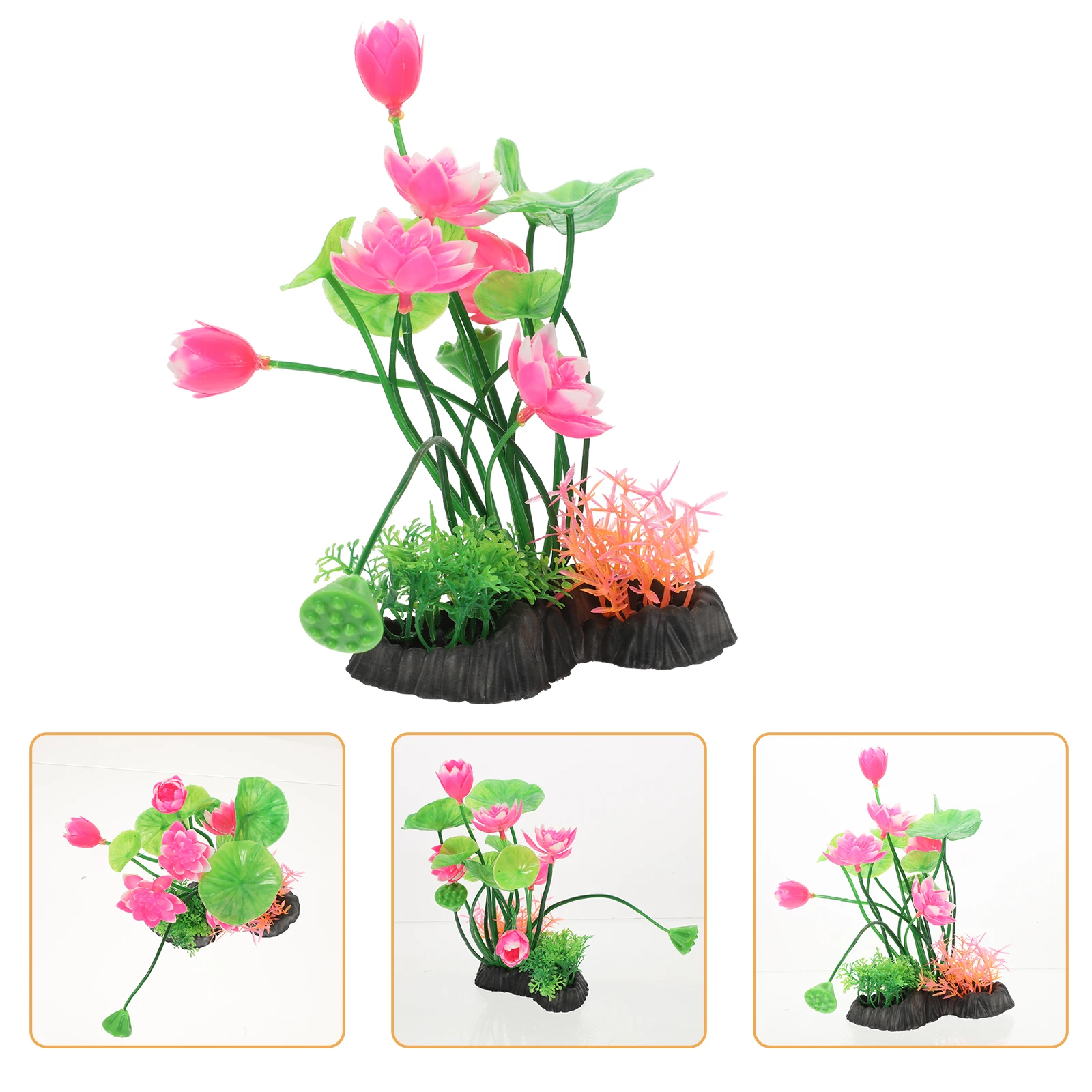 

Artificial Aquarium Plants Lifelike Plastic Decorations Safe Materials Realistic Design Fish Tank Supplies Landscape Grass