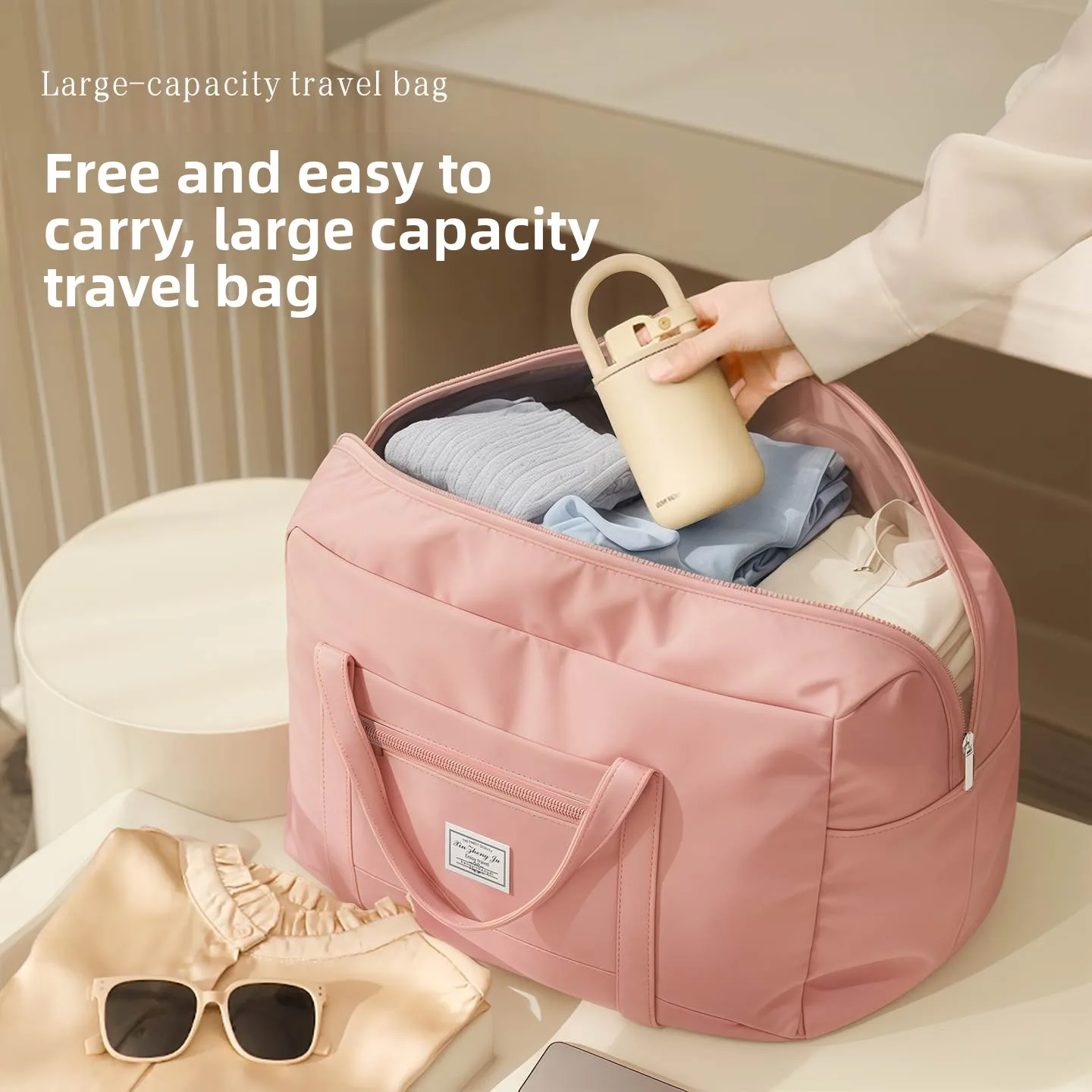 

Large Capaci Fitn Bag Travel Lage Bag with Handle for Busin Trip ort Journey Can Be Mounted on Carry-On Bag