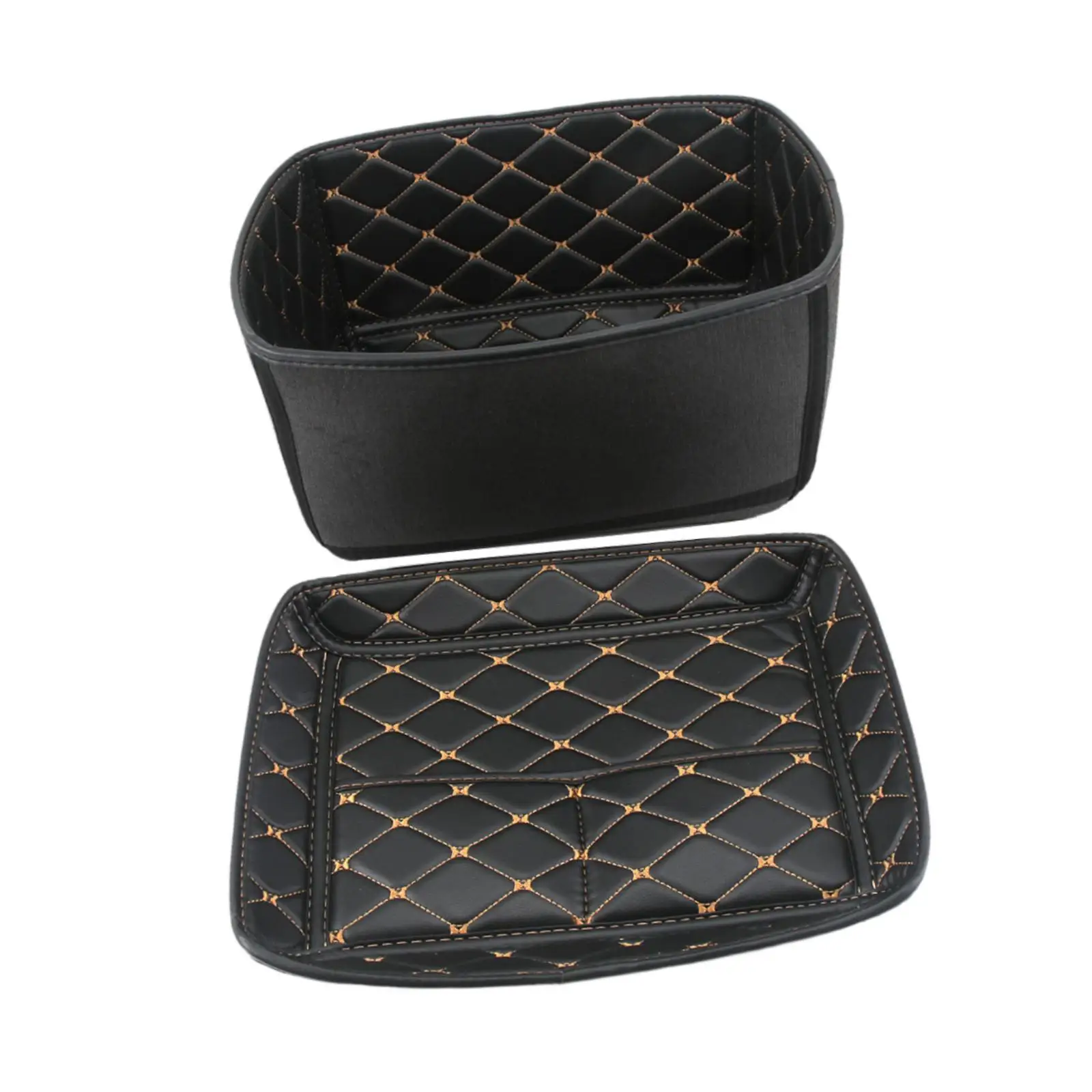 PU Leather Motorcycle Tail Box Mat Inner Trunk Case Lining Bag Top Case Pad Organizer for Universal Motorcycles