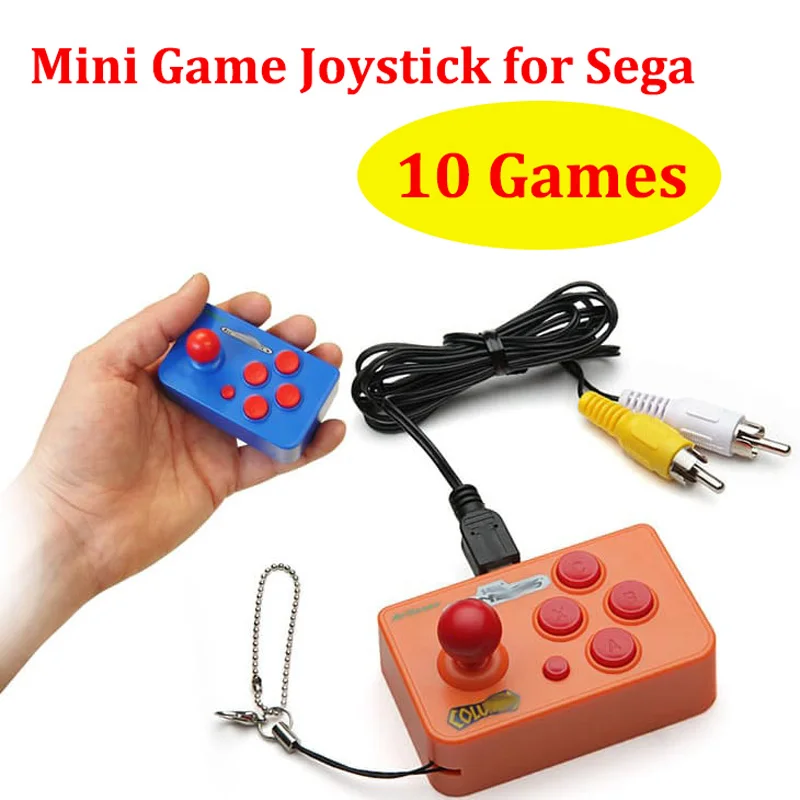 Mini consola de videojuegos Arcade, Joystick, 10 juegos, 17 niveles de juego, Plug N Play, reproductor de juegos portátil para Sega Arcade, salida Nano AV