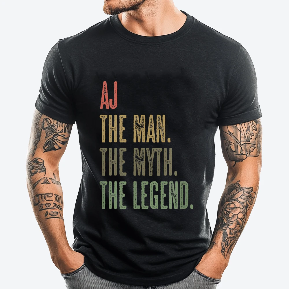 

For Someone Named Ajaj The Man The Myth The Legend Funny Mens Boys Name Grpahic Tee Mans Mens Designer Clothes Lovers Day
