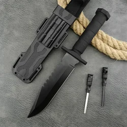 Quartermaster Survival Fixed Blade Knife Hunting Military Tactical Knife Combat Army Straight Knives Nylon Fiber Handle Tools