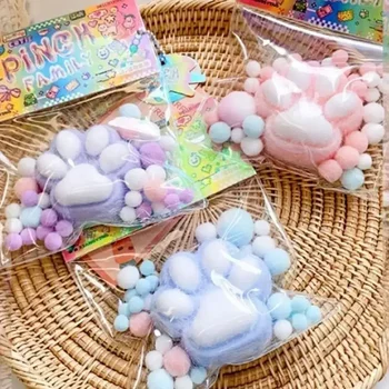ใหม่นุ่มเหนียวความเครียดบรรเทาผ่อนคลายของเล่นบีบ Cat Paw ของเล่น Decompressing และ Pinching Cat Paw Pinching และ Decompressing ของเล่น