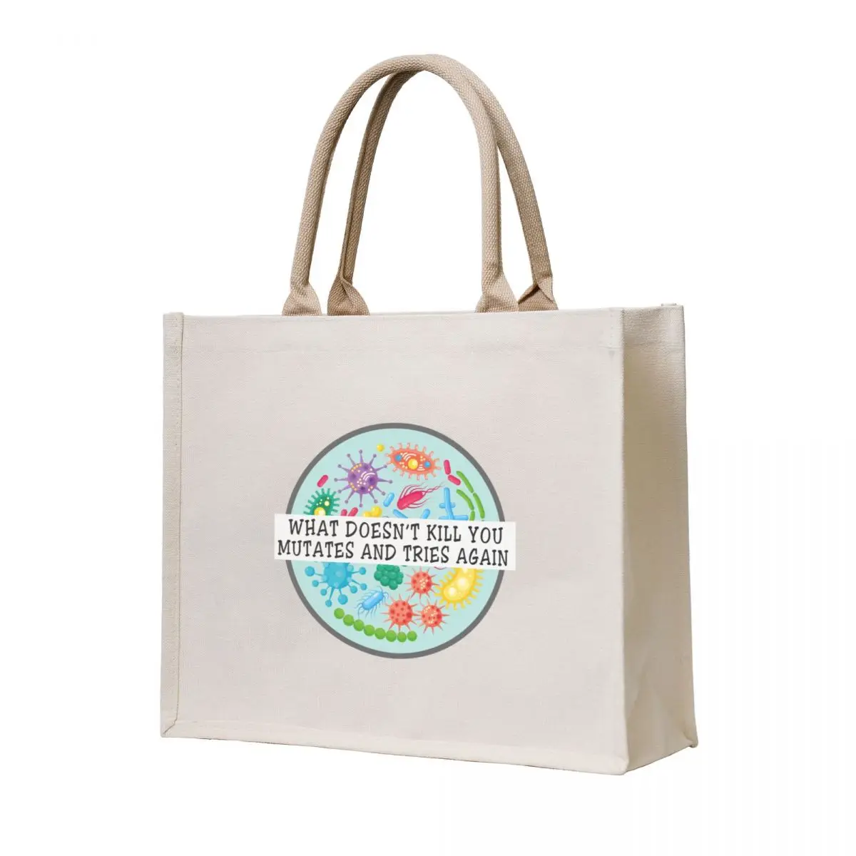 

What doesnat kill you mutates and tries again Tote Bag bag luxury women shopping bags foldable handbag