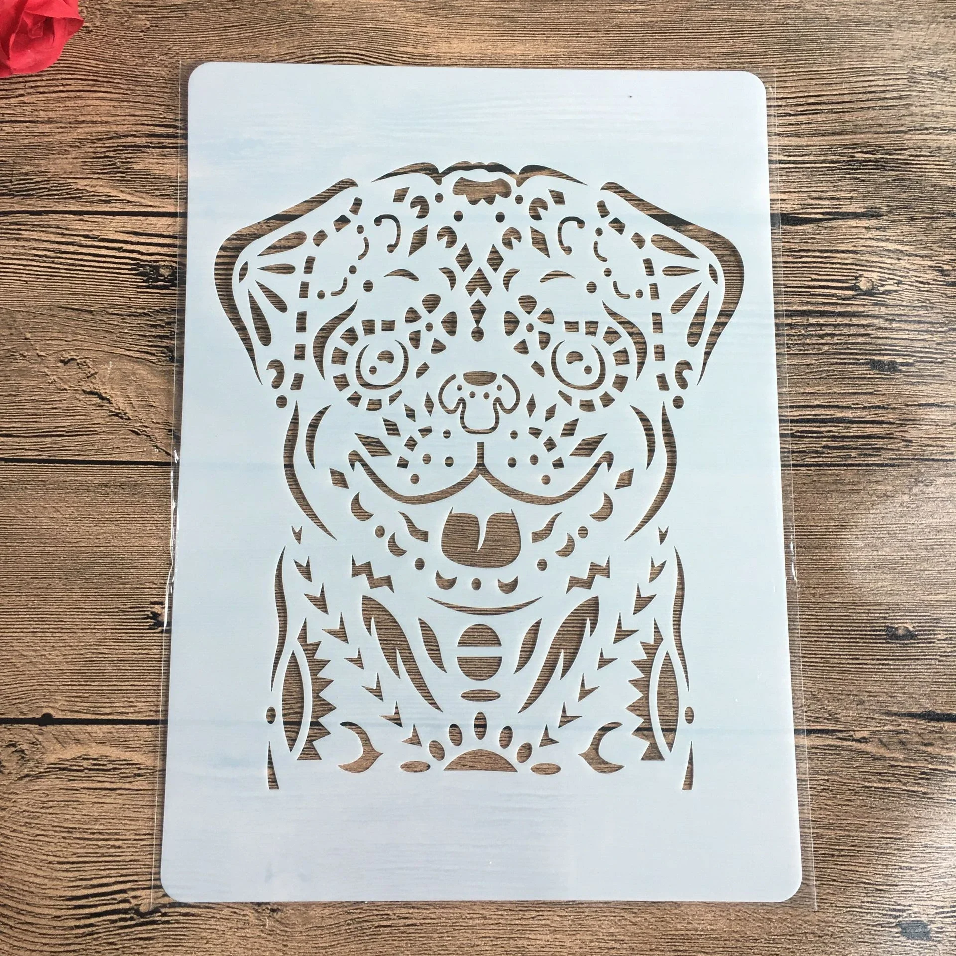 

A4 29 * 21cm creative animal dog DIY stencil wall painting scrapbook coloring photo album decorative paper card template