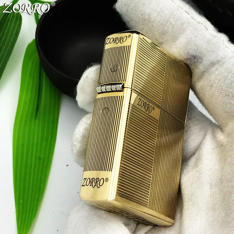 

Керосиновая зажигалка ZORRO с джентльменским узором, резьба по латуні, классическая креативная зажигалка в стиле ретро, подарок для мужчин