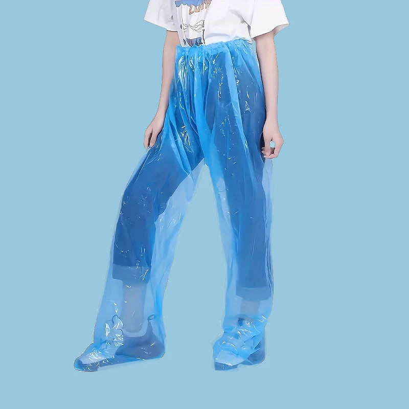 5/10 قطعة معطف واق من المطر القابل للتصرف السراويل الكبار سميكة الساق التفاف مقاوم للماء المطر السراويل الأنشطة في الهواء الطلق الأسماك الدراجات معطف واق من المطر