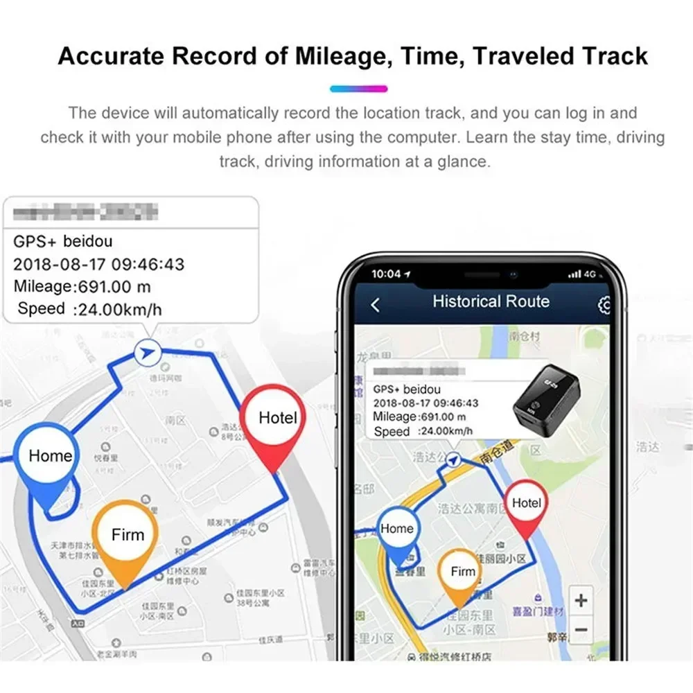 GPS Car Locator Mini GPS Tracker Security Protection Anti-theft Portable Trackers Precision Anti-Lost Recording Tracking Device