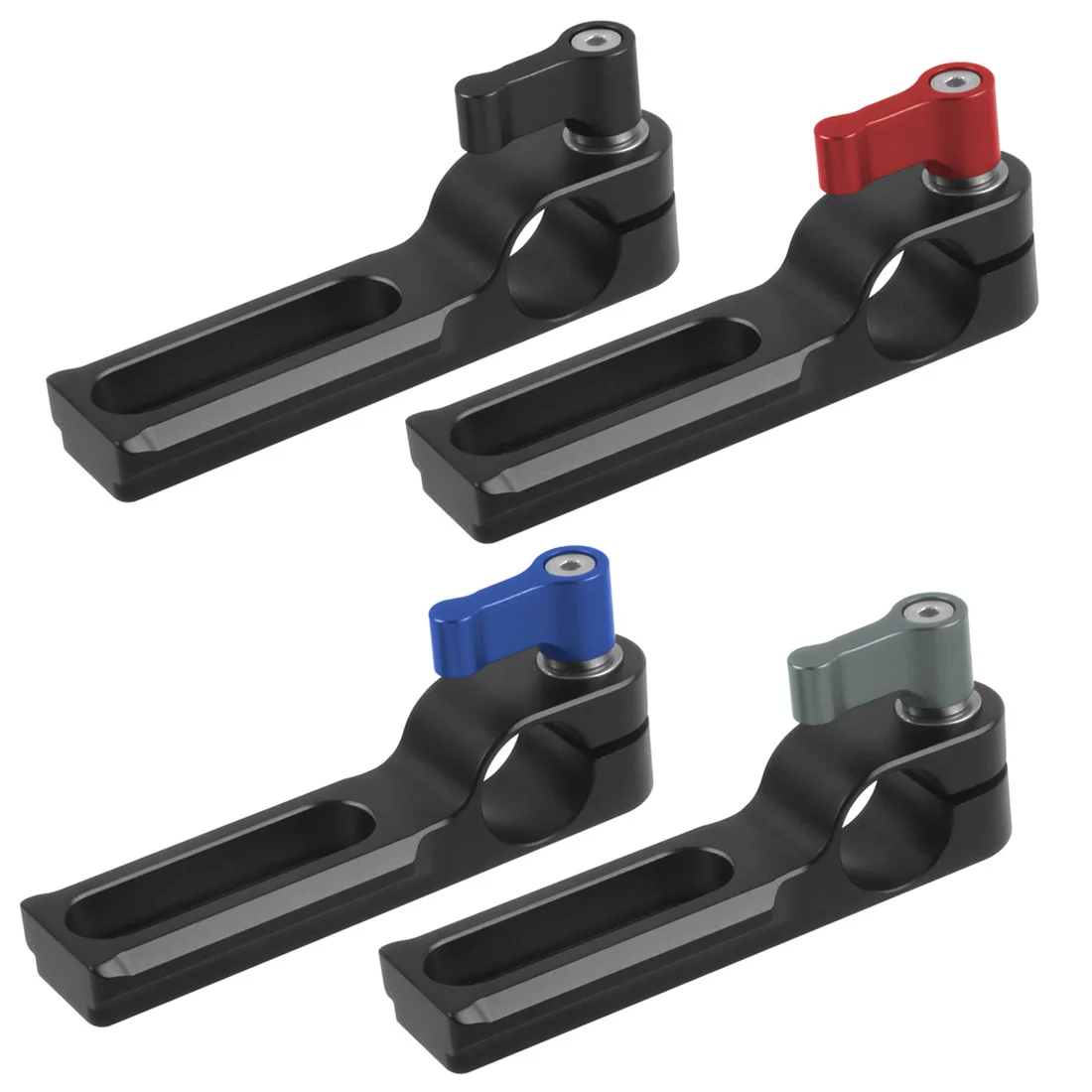 Standard 15mm Einzel Rod Clamp Quick Release Adapter mit NATO Sicherheit Schiene 1/4 Schrauben für DSLR Kamera Top Griff/platte/Käfig Rig – Detail 10