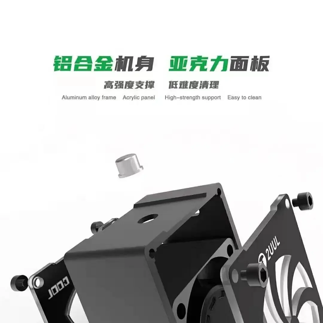 2UUL DA99 CUU High Speed Mini Cooling Fan Cool Down Quickly 1-Click Startup/Shutdown Two Wind Speeds For Phone Repair Tools
