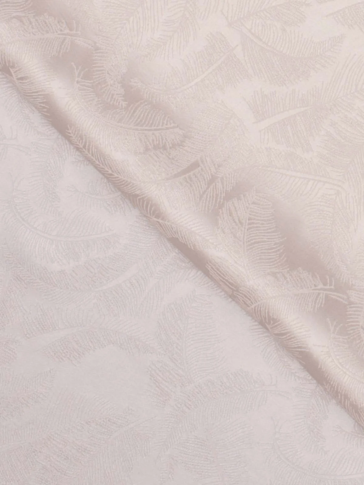 

Pink Feather Embroidery Silk Dress Material Pure Color Suzhou Production Qipao Style Clothing Fabric for DIY Handcraft
