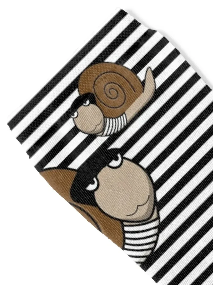 French Snail ~ Escargot Socks happy halloween cycling Soccer Socks Ladies Men\'s