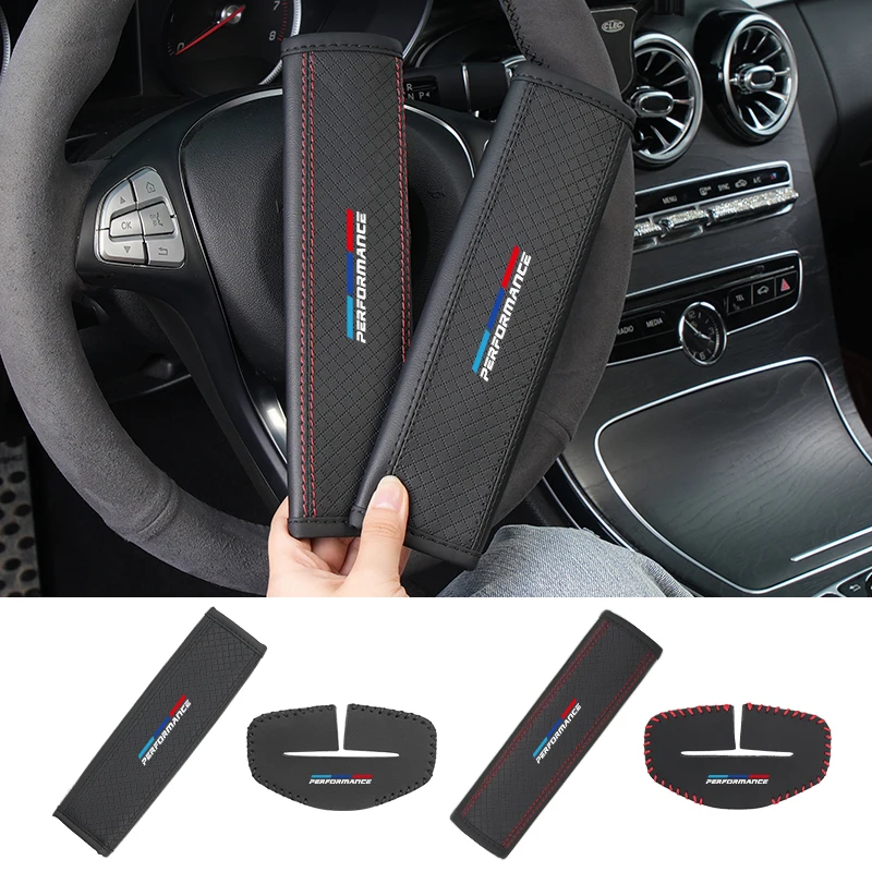 Car Seat Shoulder Pad Seat Belt Buckle Protector Cover Accessories For E46 E90 E60 F10 E39 F30 E36 F20 E87 E90 E70 E91 E30 G