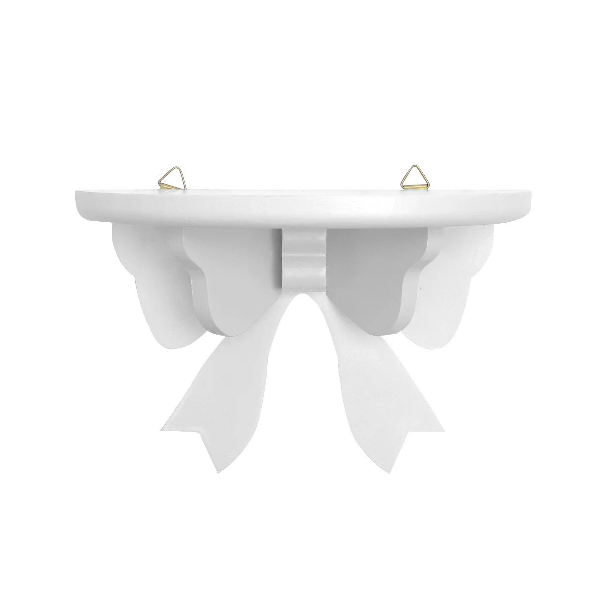 Basket Wooden Partition Storage Rack Semicircle Holder Shelf Wall White Buttery Child