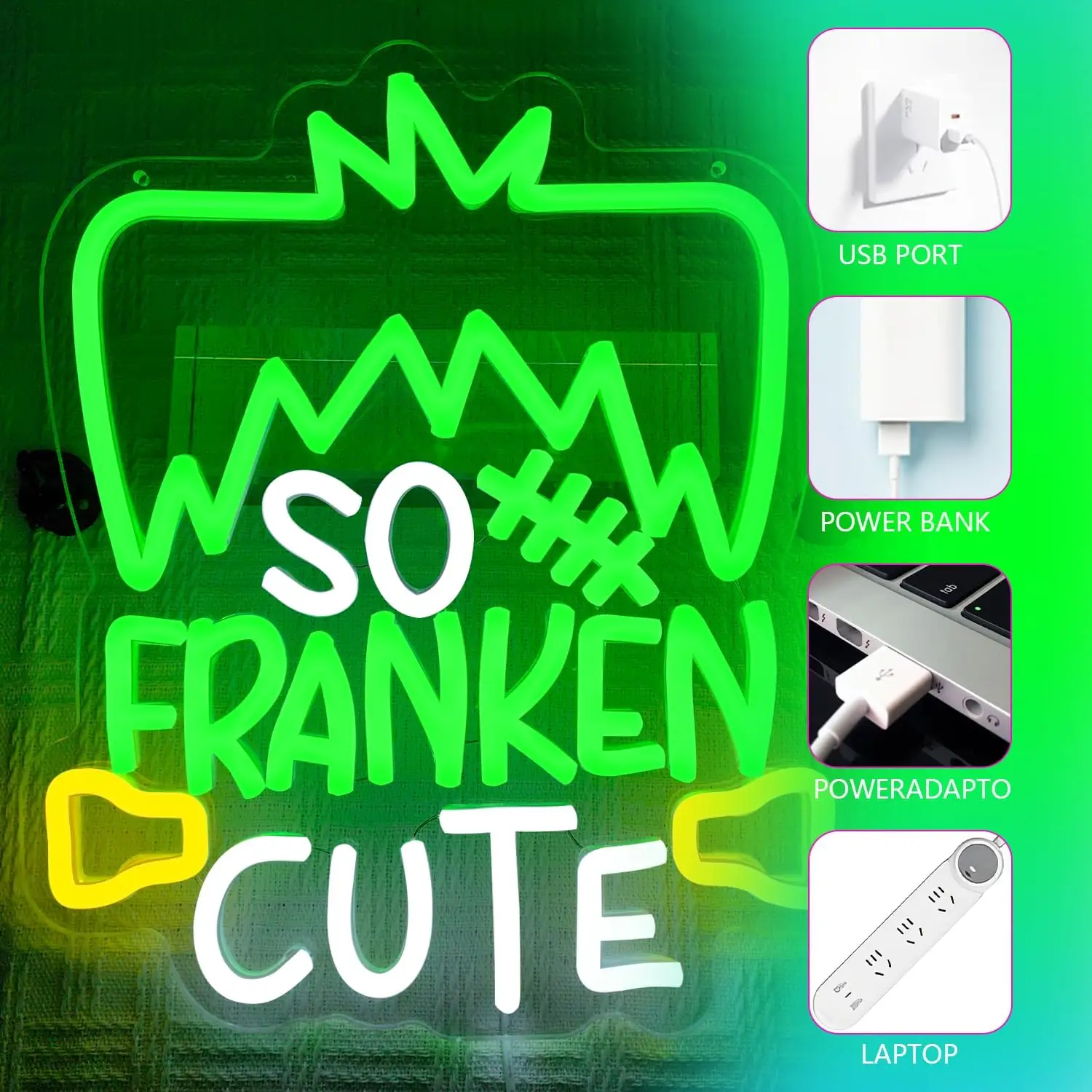 هالوين LED النيون تسجيل USB عكس الضوء ضوء النيون تسجيل ل غرفة نوم غرفة معيشة حفلة عيد ميلاد هدية جدار ديكور #6