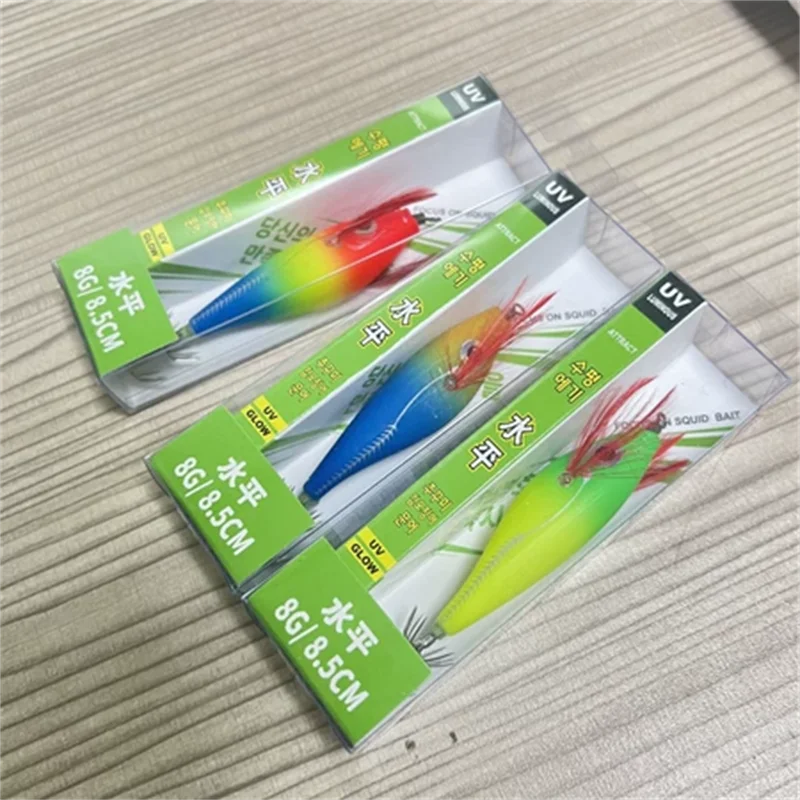 Colorful Rocket UV Blowing Tube Divine Tool Squid Hook Glow Night Glow with Sound Beads Horizontal Shrimp Octopus Baby Fake Bait