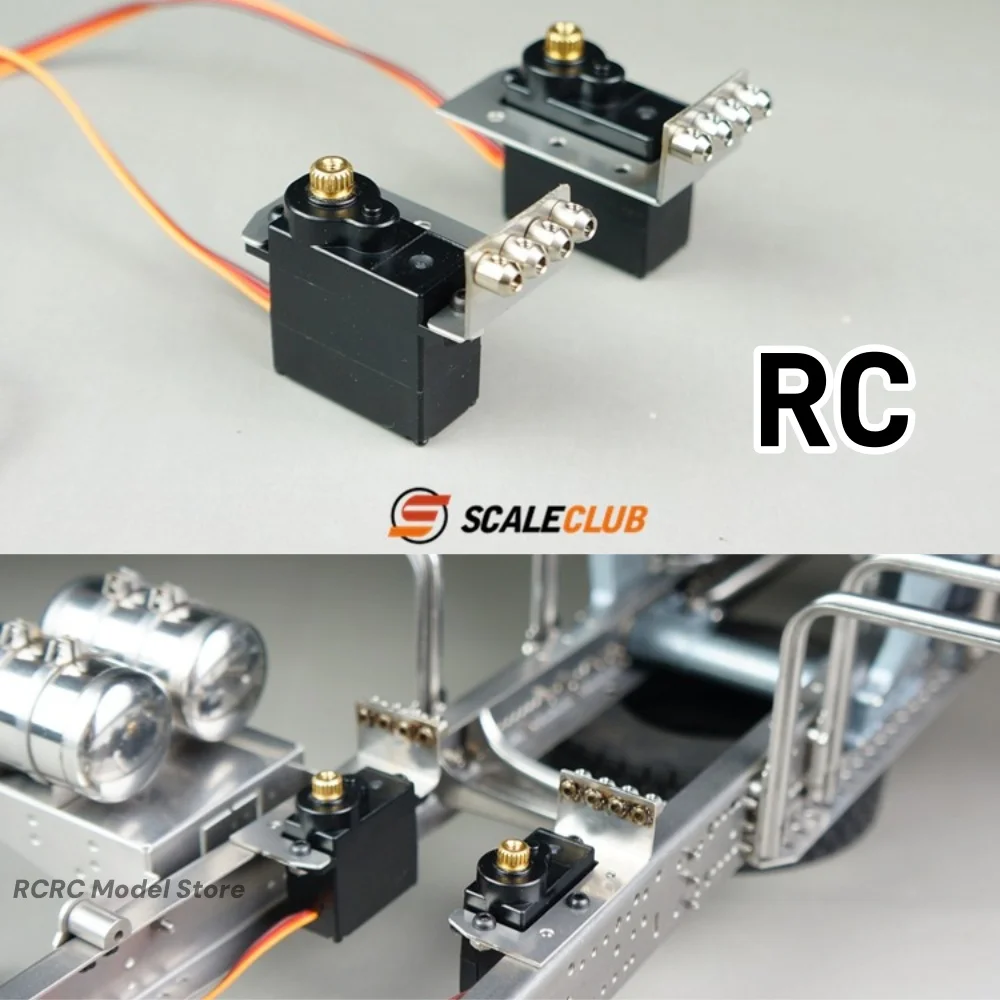 1 Stück SCALECLUB RC Truck Crawler Differential Locking Servohalterung mit Servo für Tamiya 1/14 RC Traktor LKW Teile
