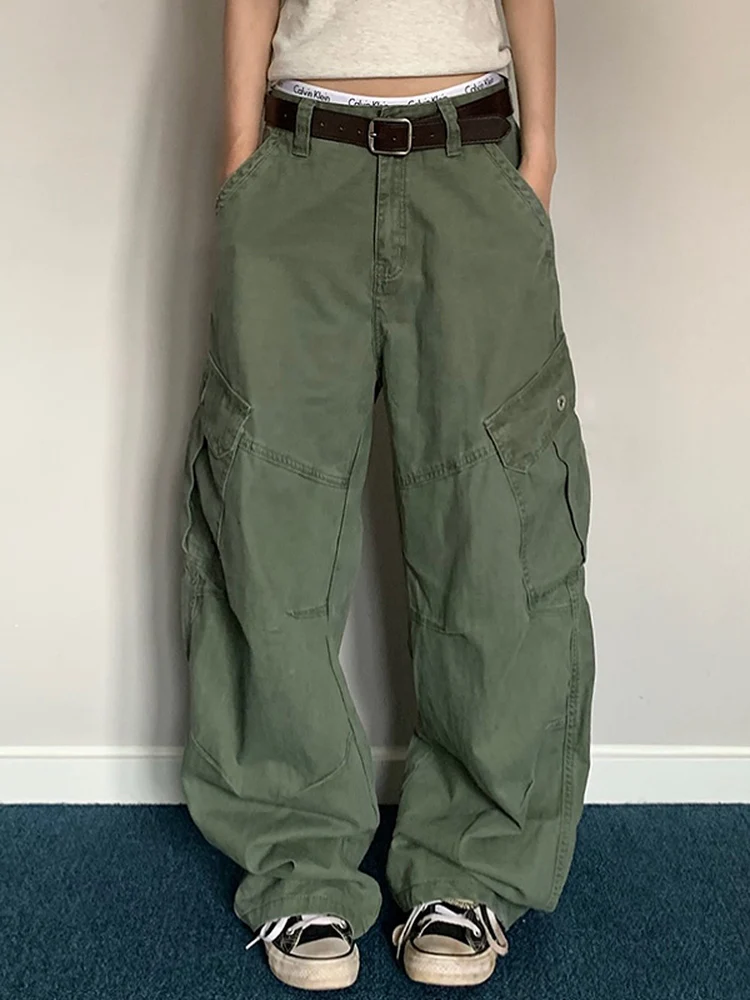 American Retro Multi-ket Work Pants Loose Wide Leg Casual Trousers for Men And Women Spring Autumn Trendy High Street