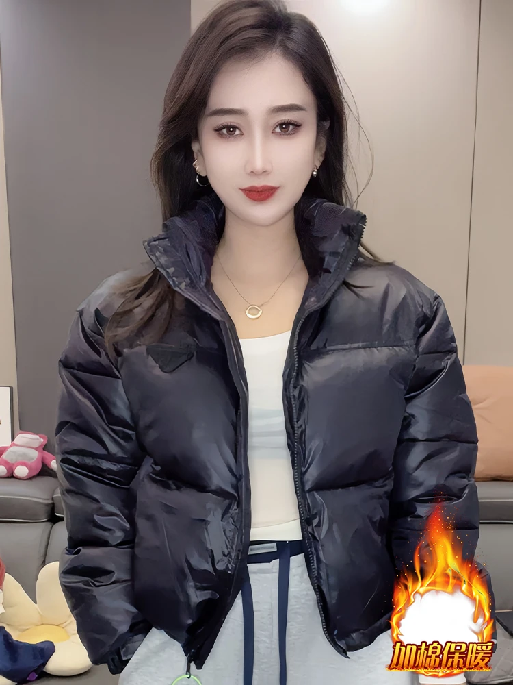 Dames dons katoen Jaet 2025, winter nieuwe ort Thiened warme jas brood Sle Fce gevoerd Koreaanse losse pasvorm lange Sve