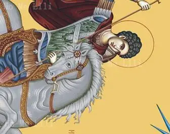 Christianitys First Bright Orthodox Church Icon The Great And Holy Martyr Of Saint George Flannel Floor Rugs By Ho Me Lili