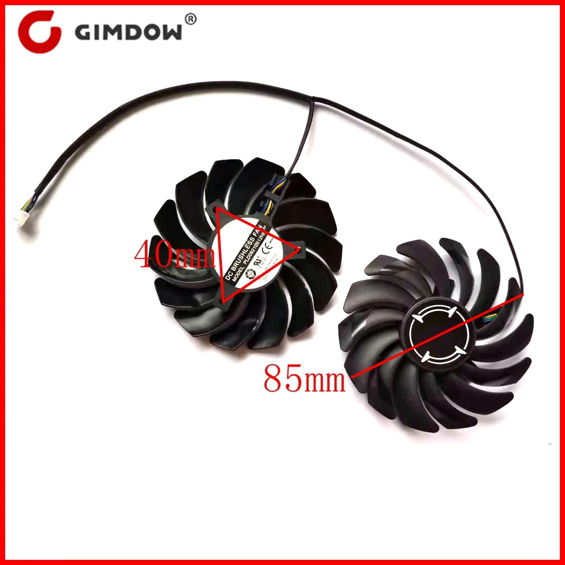 Nova PLD09210S12HH 85mm 2 pçs/lote 4pin RX580 P106-100 Mineração ventilador para MSI RX470 RX480 RX570 RX580 ARMADURA fã placa gráfica