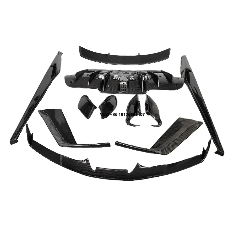 High Quality Carbon Fiber Body Kit for 488 GTB Upgrade Modification Body Kit Front Bumper Lip Auto Parts Car Bumper