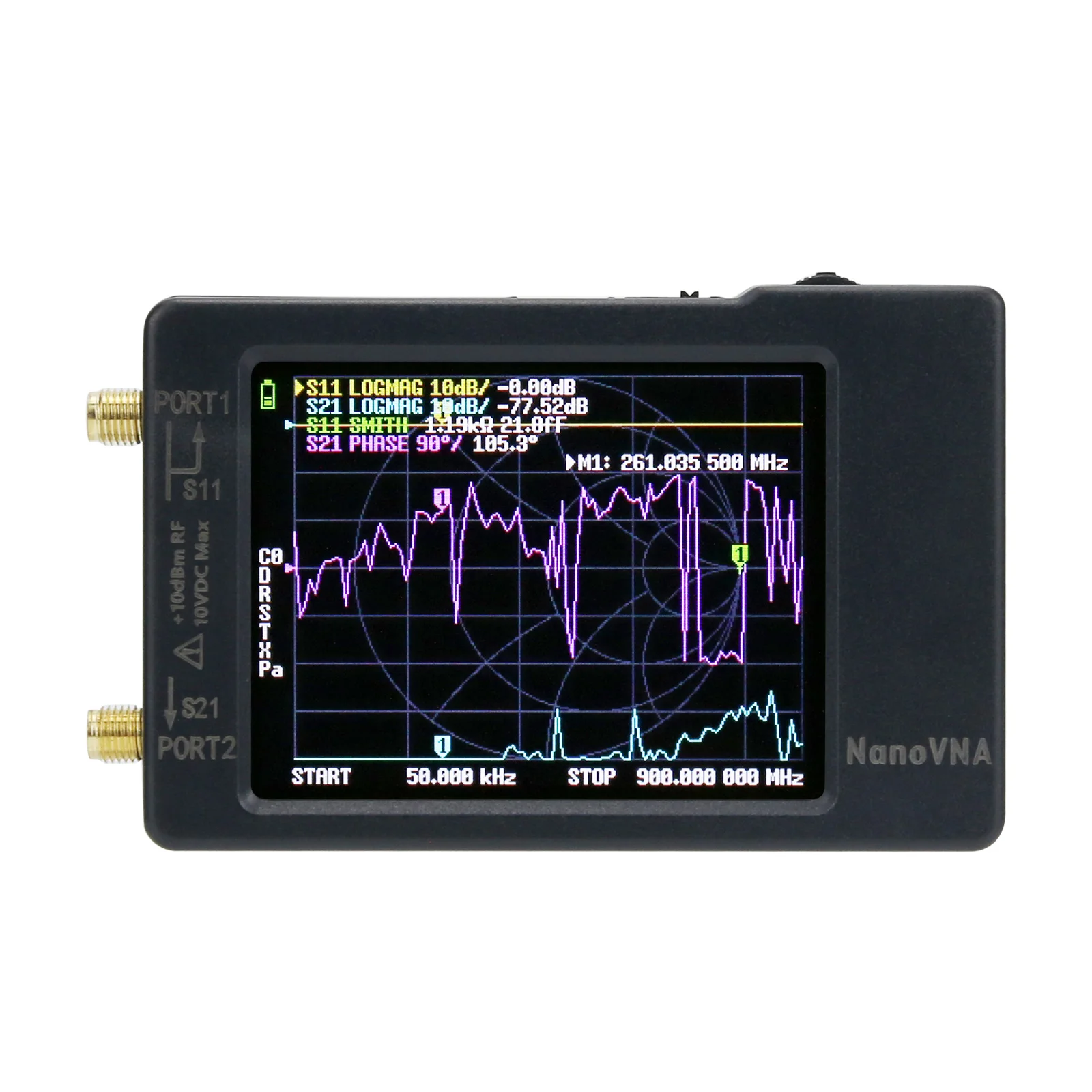 HamGeek Nanovna-H NanoVNA 50KHz-1.5GHz Very Tiny Handheld Vector Network Analyzer Antenna Analyzer MF HF VHF