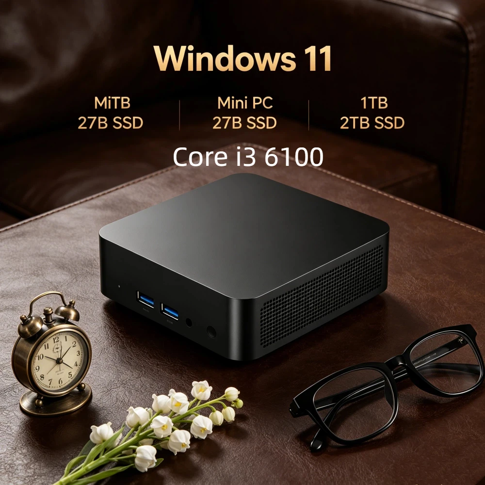 

Reliable Mini PC Core i3 6100 Windows 11 Pro 32GB RAM 1TB/2TB SSD WiFi 6 BT5.2 4K HD Office Gaming Study PC 3 Years Warranty