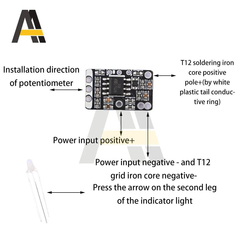 DC 18-24V Mini Temperature Controller Board DIY Kits For Soldering Iron Station T12 Core Mini T12 Welding Pad Control Module