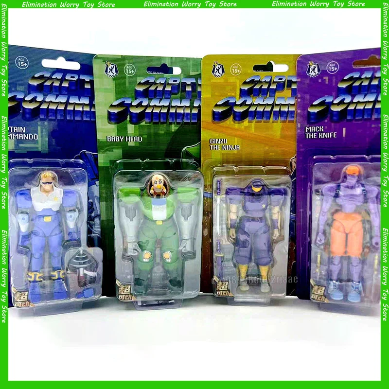 52toys Original Captain Commando 1/18 Figure Mack The Knife Ginzu The Ninja Baby Head Arcade Game Action Doll Toy Birthday Gifts