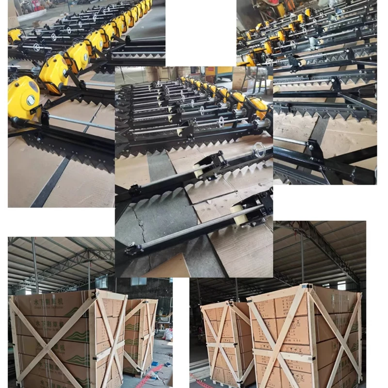 

Electric underwater lawn mower 48V brushless electric mower for water grass horizontal and vertical double blade mower for reed