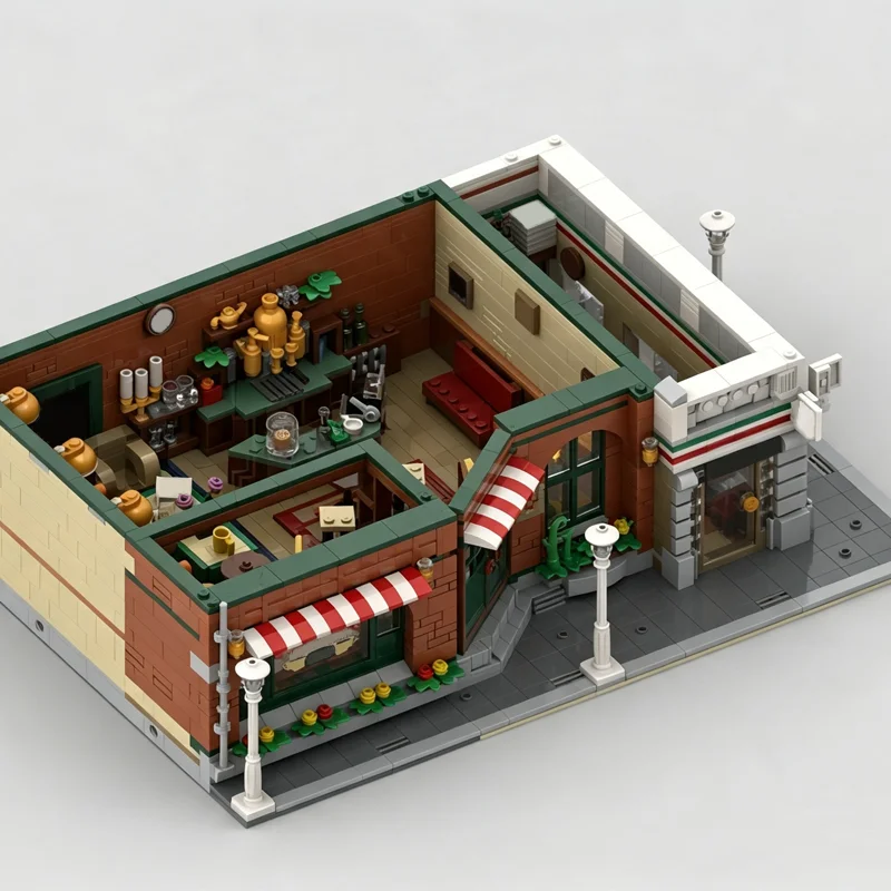 New 10451Pcs City Hot Selling Street View Moc Modular Friends Bundle Model Building Blocks Diy Creative Ideas Toys Birthday Gift