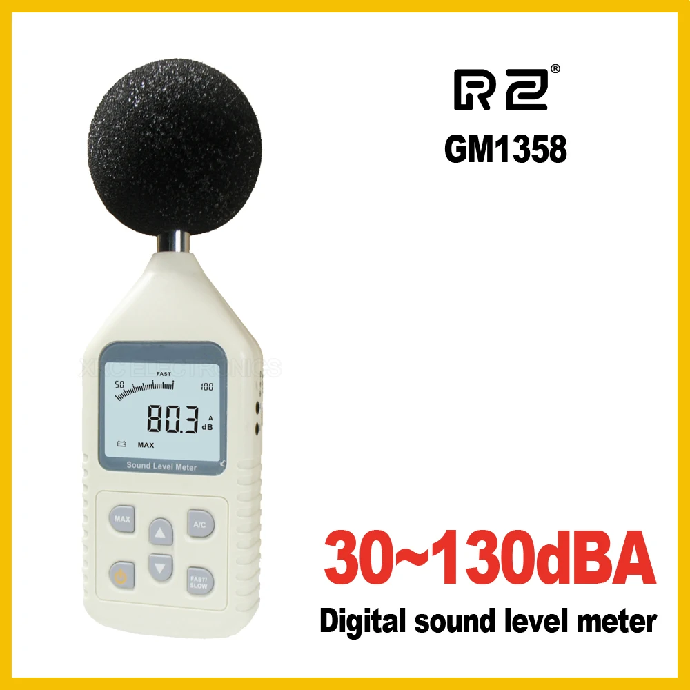 RZ GM1358 30-130dB Digital Sound Level Meters Noise Tester in Decibels