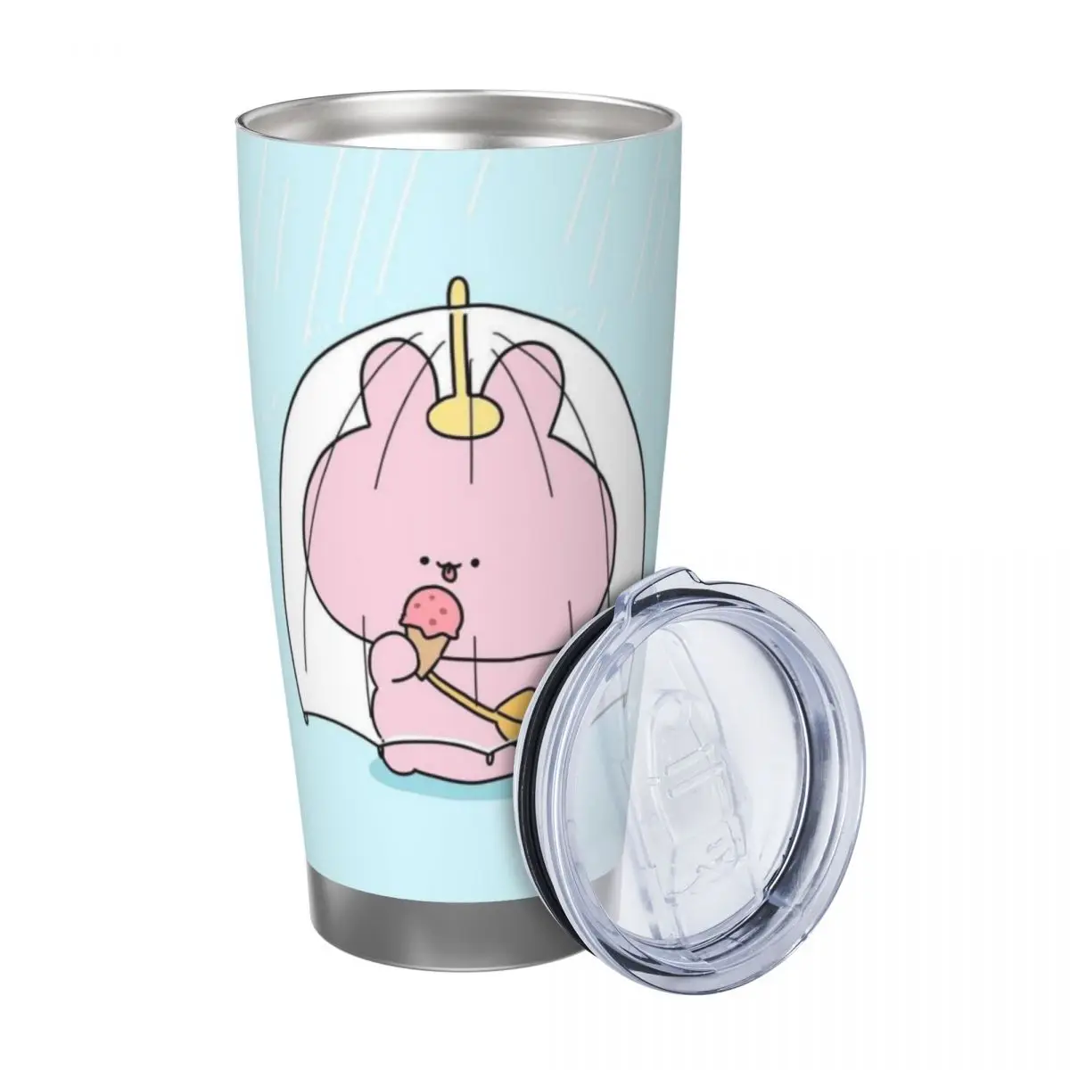 Asamimichaan Cute Asamimi 20oz Cup Large Capacity Car Mug Leak-proof Juice Coffee Cup Food Grade