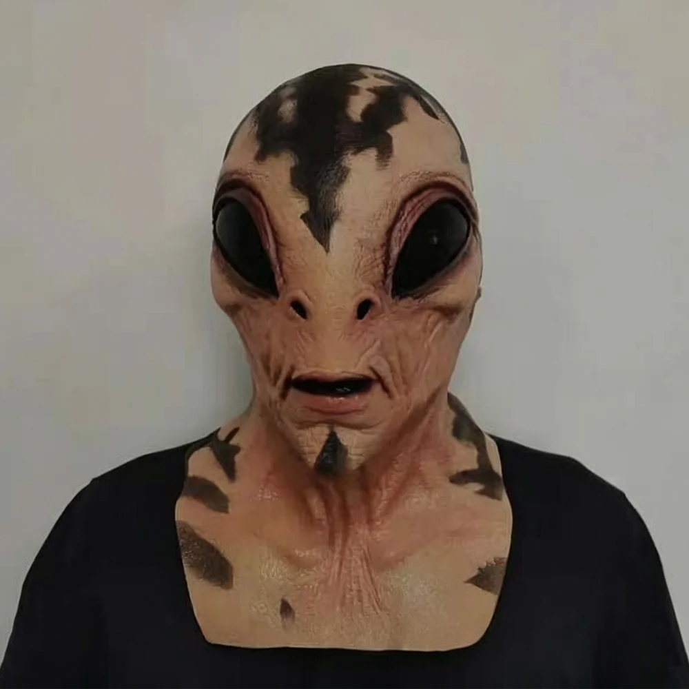 Alien-Maske, Gruselige Latex-Realistische Alien-Gesichtsmasken für Halloween, Karneval, Cosplay-Party-Requisiten – Detail 2