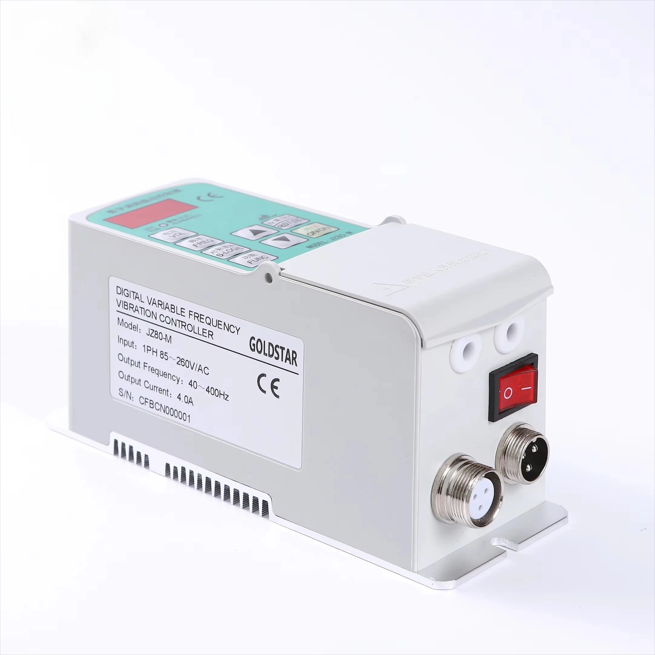 JZ80-M Vibratory Feeder Controller Frequency Adjustable Vibratory Bowl Regulator 800W Vibration Plate Governor