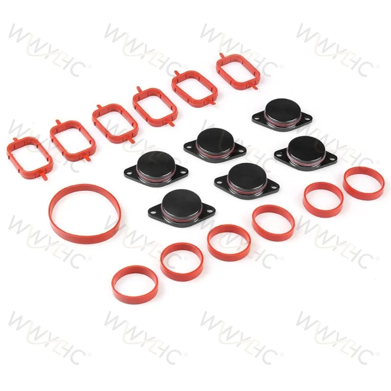 Suitable for M57 Six Cylinder Eddy Current Swirl Valve Block Off Plugs 6×33mm Full Repair Gasket Kit
