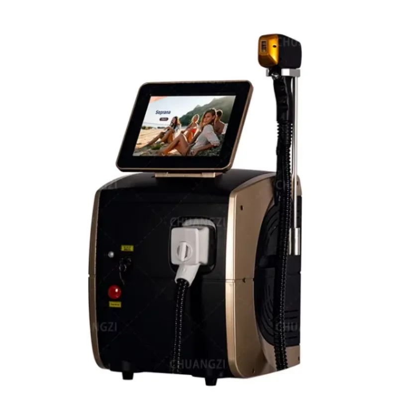 Depilador permanente esmeralda indolor de gelo 808 755nm 808nm 1064nm Diod Depilator é claro sobre a depilação.